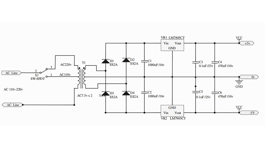 Two Output Power Supply