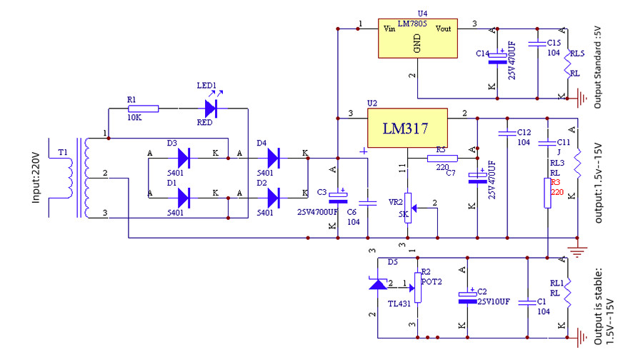 Triple Output Power Supply